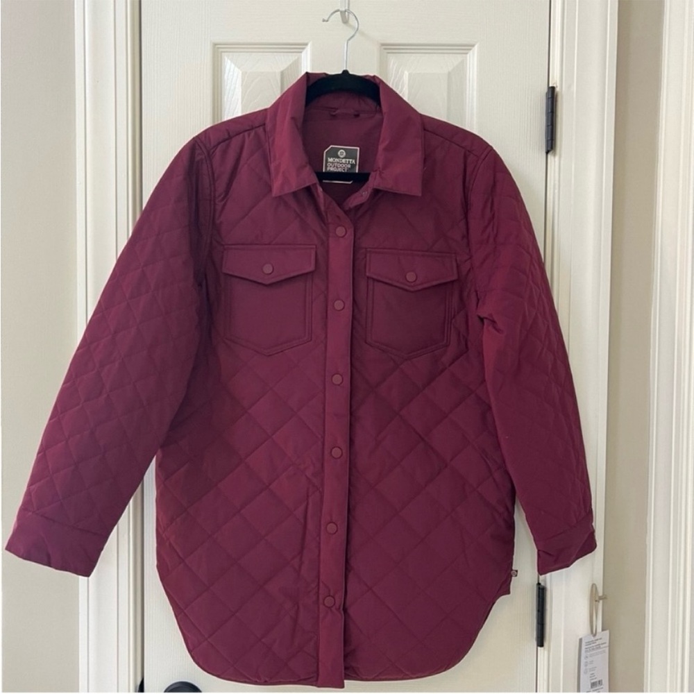 NWT Mondetta Outdoor Project Quilted Shacket Wine Red | Quilted | Woman's Small